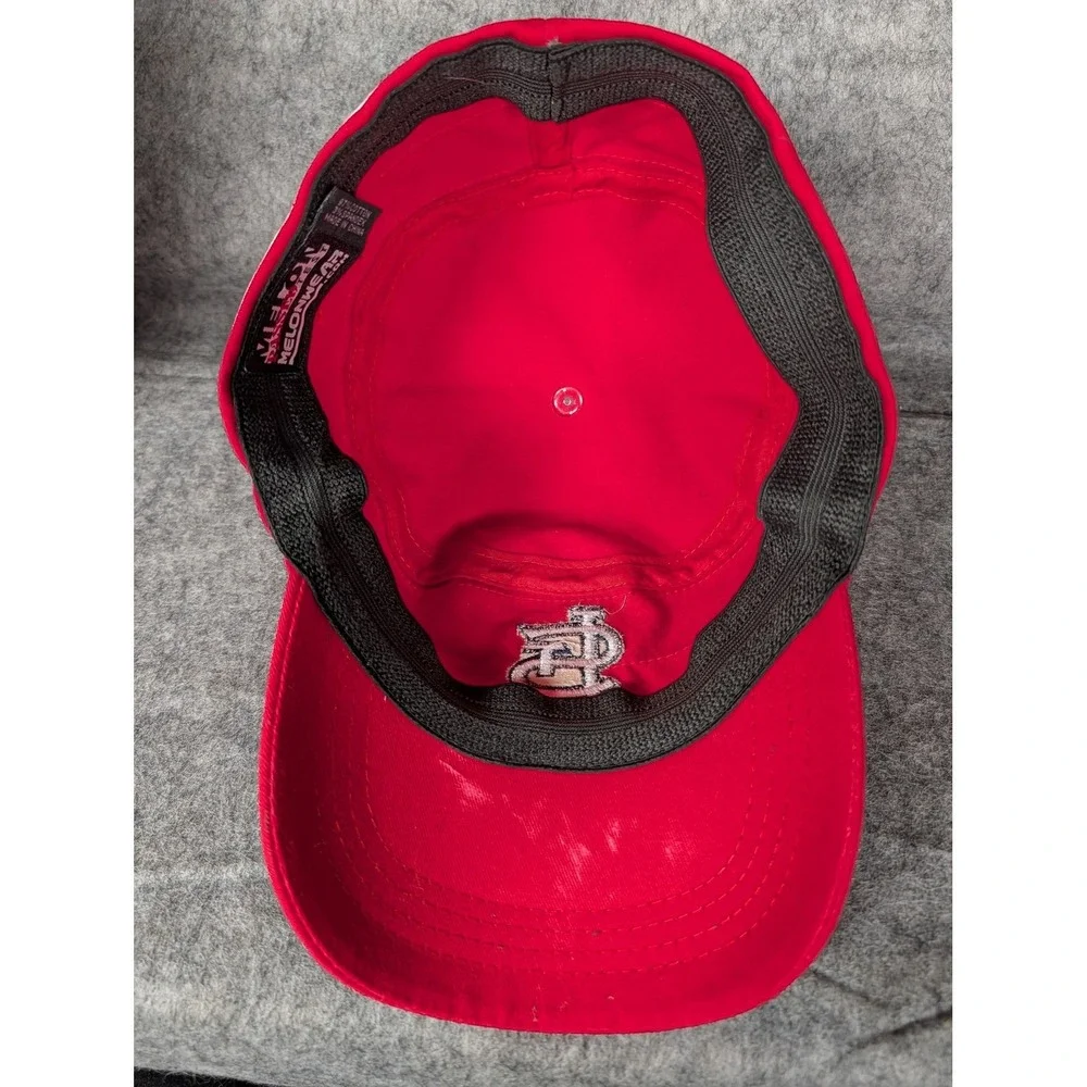 Kids Red St‎ Louis Cardinals Baseball Cap with White Stripes Brown & Crouppen